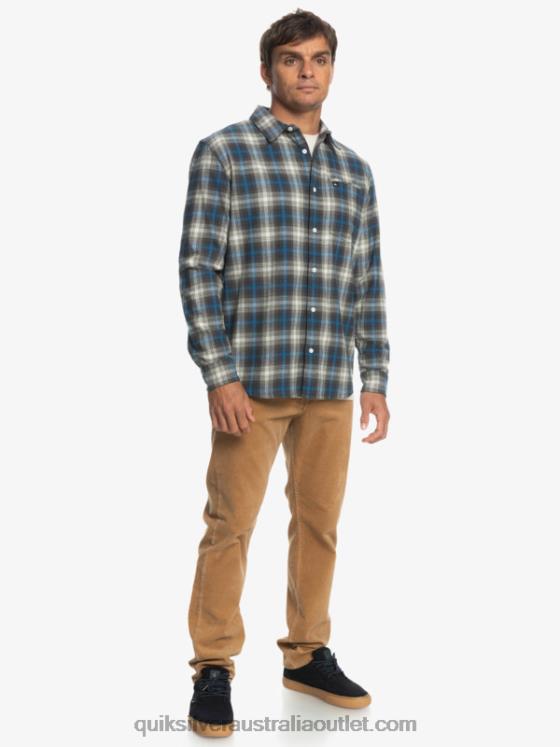 Quiksilver Men Cramond Stretch Long Sleeve Shirt H2N4B1048 grape leaf cramond