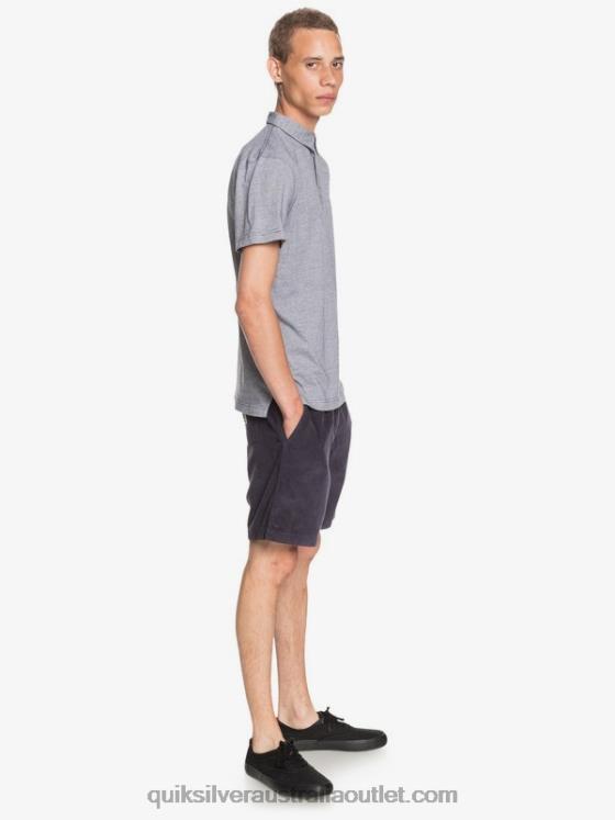 Quiksilver Men Everyday Sun Cruise Short Sleeve Polo Shirt H2N4B1551 parisian night