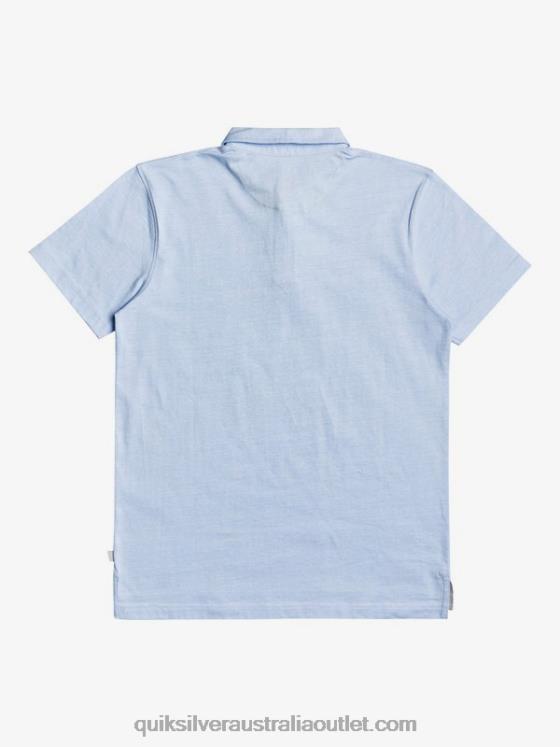 Quiksilver Men Everyday Sun Cruise Short Sleeve Polo Shirt H2N4B1553 airy blue