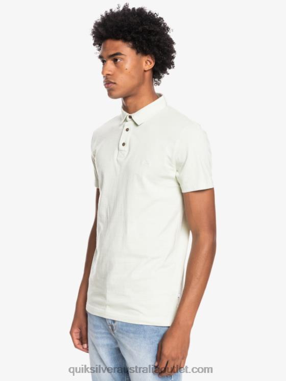 Quiksilver Men Everyday Sun Cruise Short Sleeve Polo Shirt H2N4B1554 celendine