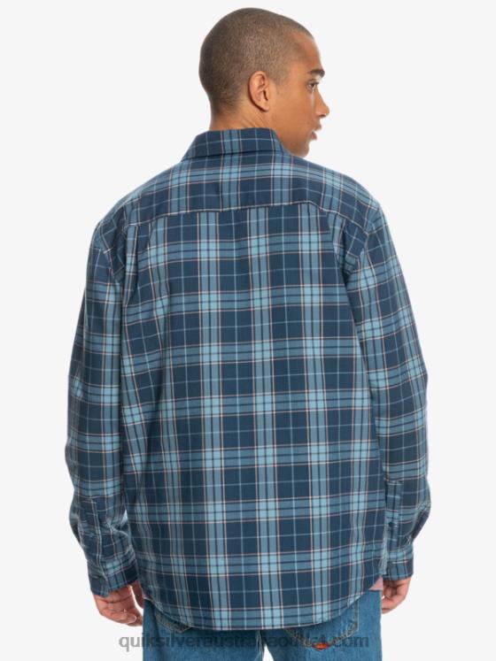 Quiksilver Men Free Climb Insulated Reversible Flannel Shirt H2N4B1702 insignia blue free climb