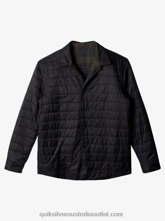 Quiksilver Men Free Climb Insulated Reversible Flannel Shirt H2N4B1703 phantom free climb