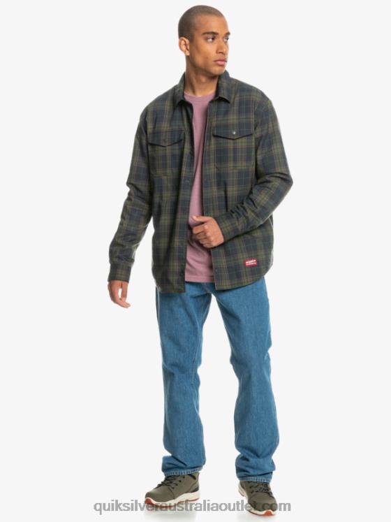 Quiksilver Men Free Climb Insulated Reversible Flannel Shirt H2N4B1703 phantom free climb