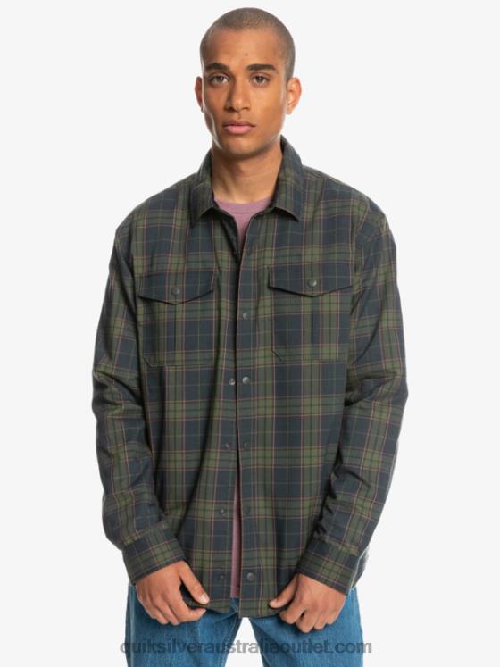 Quiksilver Men Free Climb Insulated Reversible Flannel Shirt H2N4B1703 phantom free climb