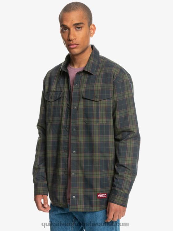 Quiksilver Men Free Climb Insulated Reversible Flannel Shirt H2N4B1703 phantom free climb