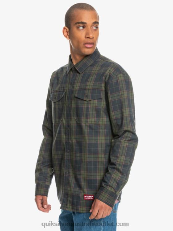 Quiksilver Men Free Climb Insulated Reversible Flannel Shirt H2N4B1703 phantom free climb
