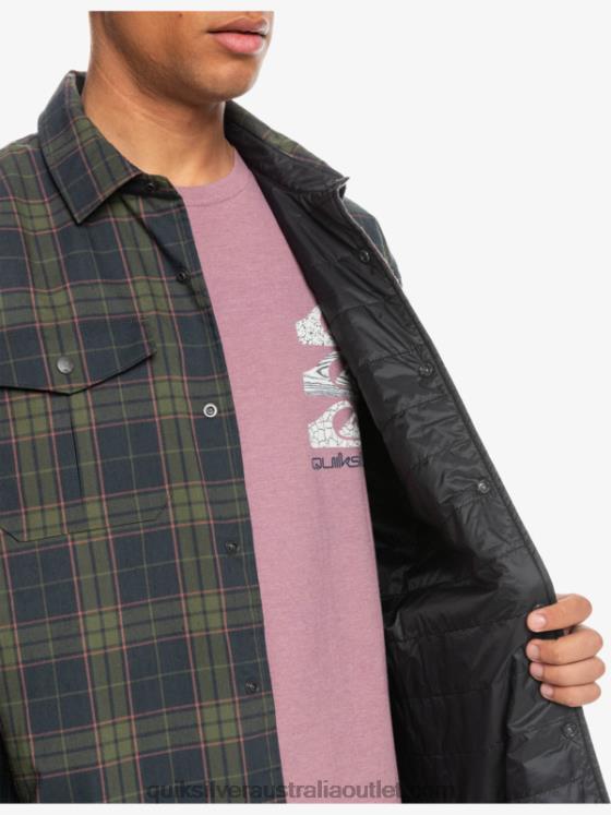 Quiksilver Men Free Climb Insulated Reversible Flannel Shirt H2N4B1703 phantom free climb