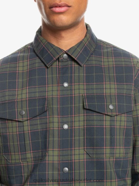 Quiksilver Men Free Climb Insulated Reversible Flannel Shirt H2N4B1703 phantom free climb