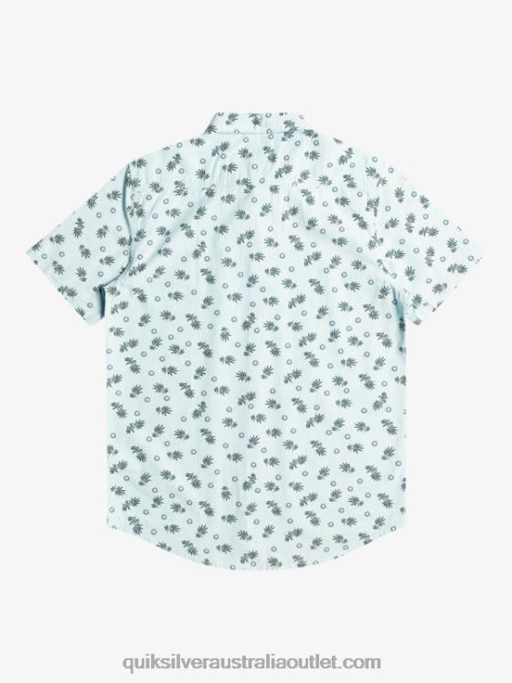 Quiksilver Men From Ocean To Paradise Short Sleeve Shirt H2N4B1389 sky blue from ocean
