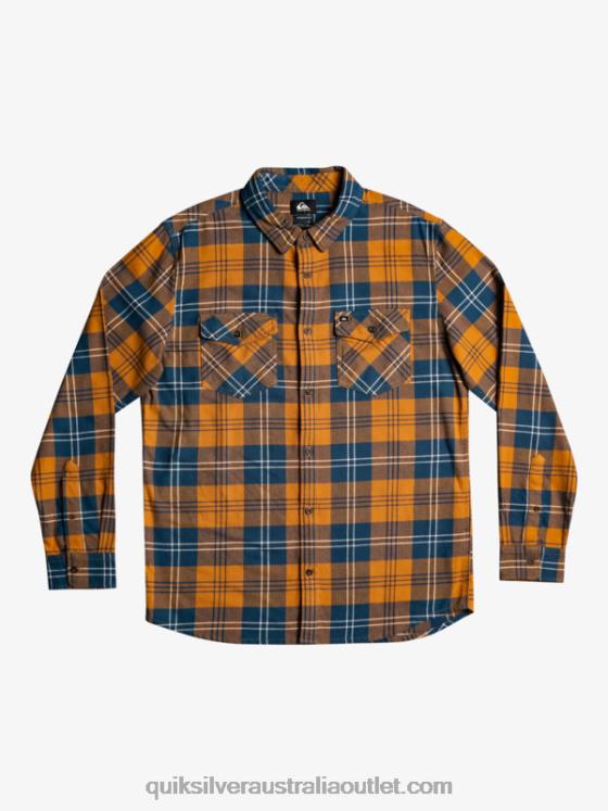 Quiksilver Men Harelaw Stretch Long Sleeve Shirt H2N4B1508 brown sugar harelaw