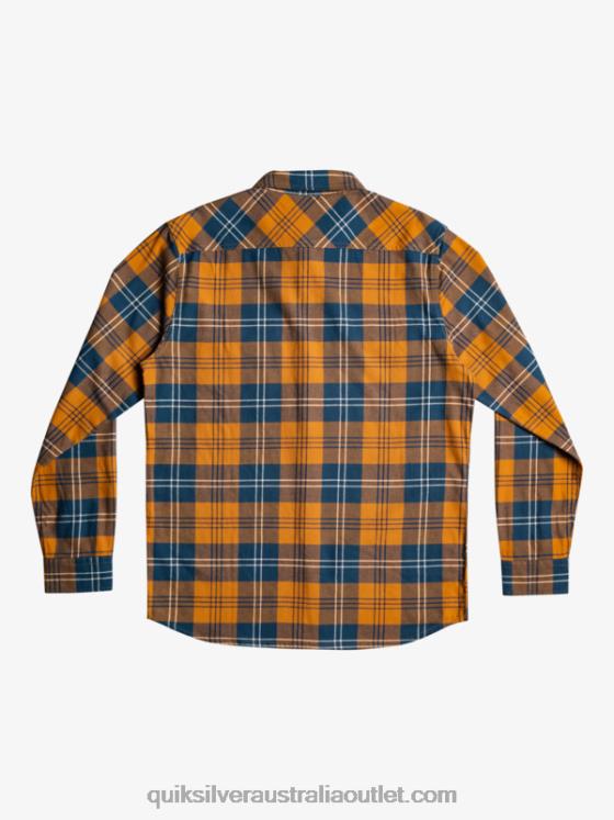 Quiksilver Men Harelaw Stretch Long Sleeve Shirt H2N4B1508 brown sugar harelaw