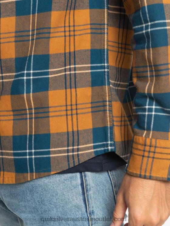 Quiksilver Men Harelaw Stretch Long Sleeve Shirt H2N4B1508 brown sugar harelaw