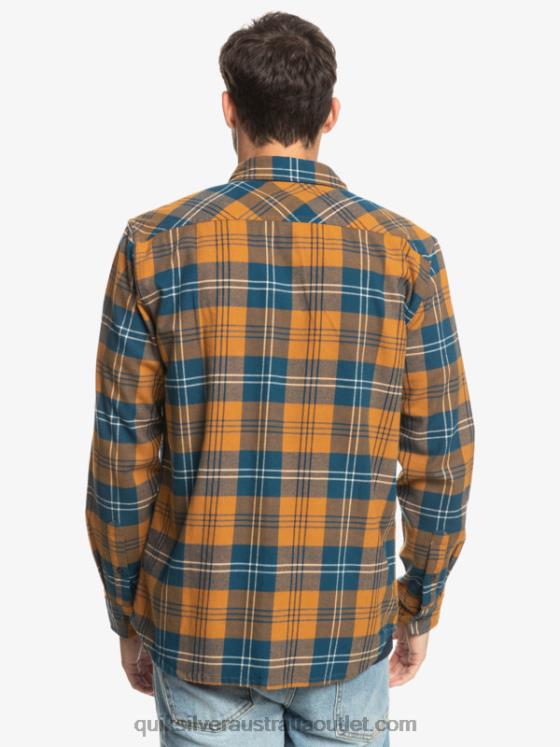 Quiksilver Men Harelaw Stretch Long Sleeve Shirt H2N4B1508 brown sugar harelaw