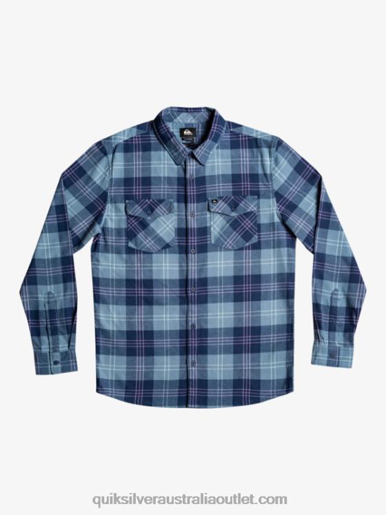 Quiksilver Men Harelaw Stretch Long Sleeve Shirt H2N4B1509 provencial blue harelaw