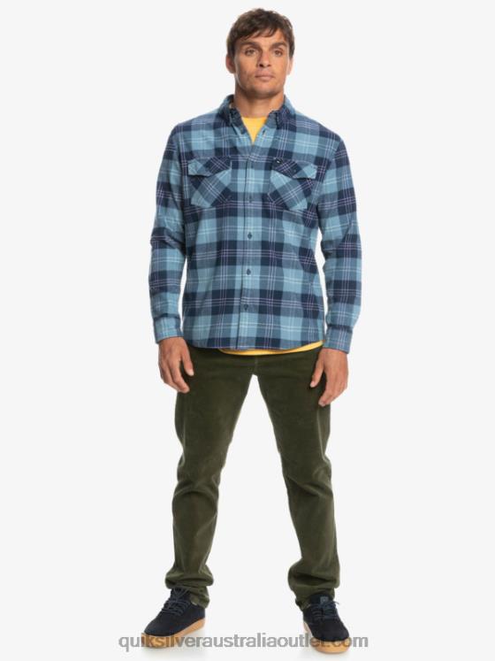 Quiksilver Men Harelaw Stretch Long Sleeve Shirt H2N4B1509 provencial blue harelaw