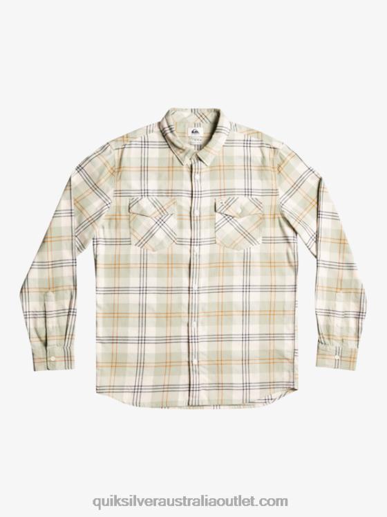 Quiksilver Men Harelaw Stretch Long Sleeve Shirt H2N4B1510 desert sage harelaw