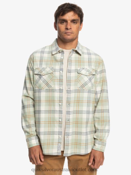 Quiksilver Men Harelaw Stretch Long Sleeve Shirt H2N4B1510 desert sage harelaw