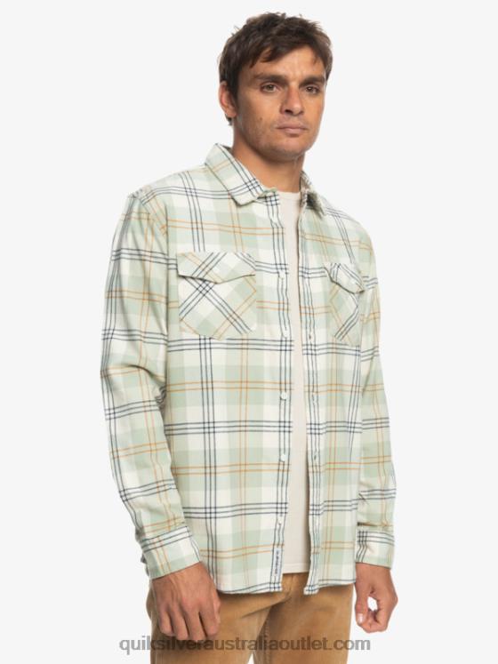 Quiksilver Men Harelaw Stretch Long Sleeve Shirt H2N4B1510 desert sage harelaw
