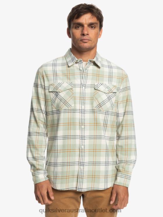 Quiksilver Men Harelaw Stretch Long Sleeve Shirt H2N4B1510 desert sage harelaw