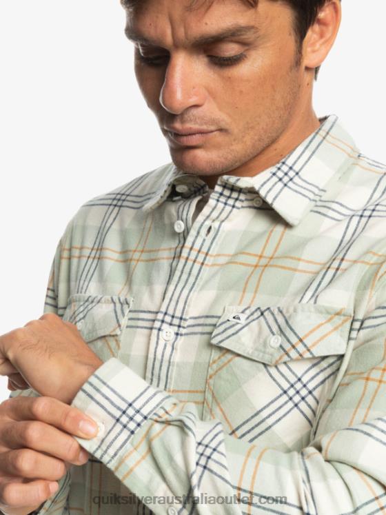 Quiksilver Men Harelaw Stretch Long Sleeve Shirt H2N4B1510 desert sage harelaw