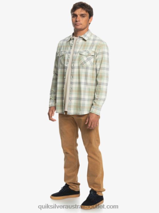 Quiksilver Men Harelaw Stretch Long Sleeve Shirt H2N4B1510 desert sage harelaw