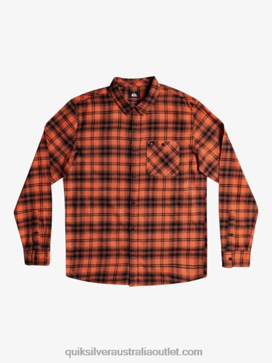 Quiksilver Men Hatton Long Sleeve Shirt H2N4B1559 burnt ochre hatton