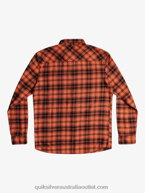 Quiksilver Men Hatton Long Sleeve Shirt H2N4B1559 burnt ochre hatton