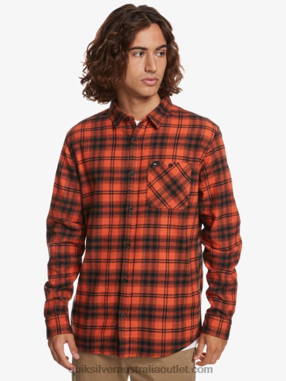 Quiksilver Men Hatton Long Sleeve Shirt H2N4B1559 burnt ochre hatton
