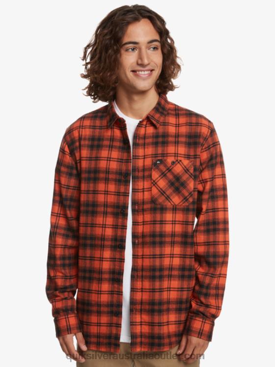 Quiksilver Men Hatton Long Sleeve Shirt H2N4B1559 burnt ochre hatton