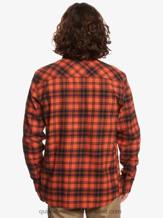 Quiksilver Men Hatton Long Sleeve Shirt H2N4B1559 burnt ochre hatton