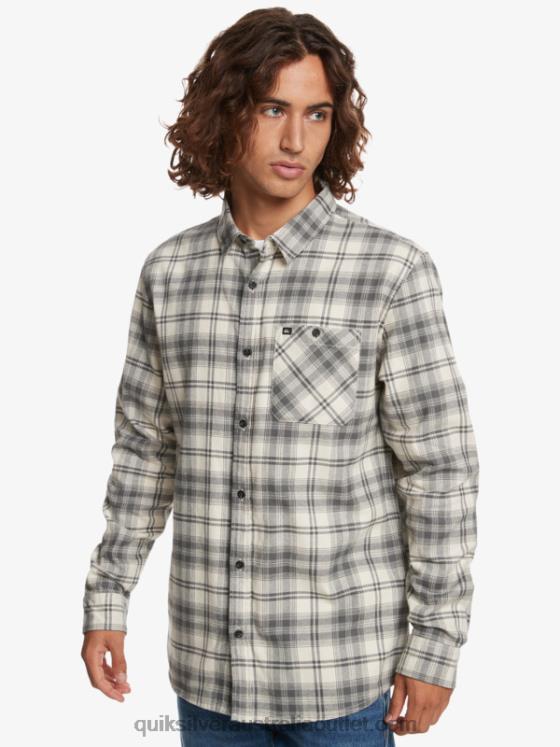 Quiksilver Men Hatton Long Sleeve Shirt H2N4B1560 iron gate hatton