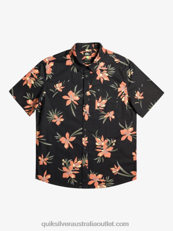 Quiksilver Men Holidazed Short Sleeve Shirt H2N4B1087 black holidazed