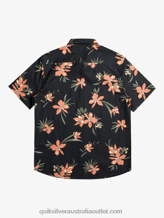 Quiksilver Men Holidazed Short Sleeve Shirt H2N4B1087 black holidazed