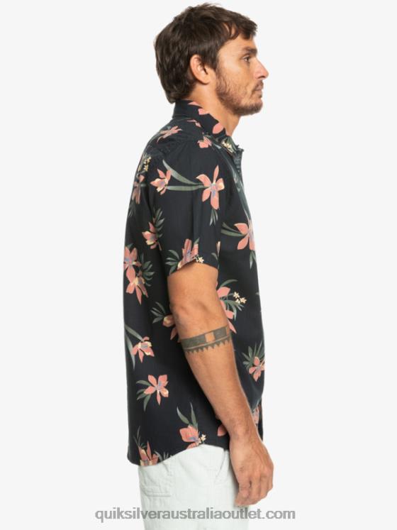 Quiksilver Men Holidazed Short Sleeve Shirt H2N4B1087 black holidazed