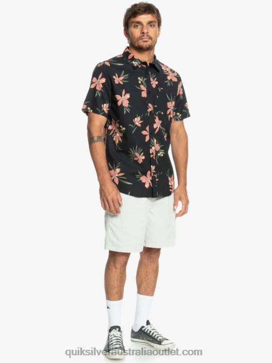 Quiksilver Men Holidazed Short Sleeve Shirt H2N4B1087 black holidazed