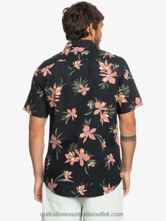 Quiksilver Men Holidazed Short Sleeve Shirt H2N4B1087 black holidazed