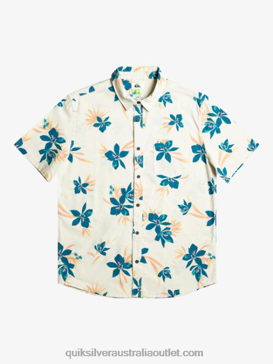 Quiksilver Men Holidazed Short Sleeve Shirt H2N4B1088 birch holidazed