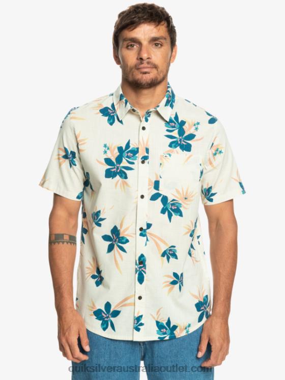 Quiksilver Men Holidazed Short Sleeve Shirt H2N4B1088 birch holidazed