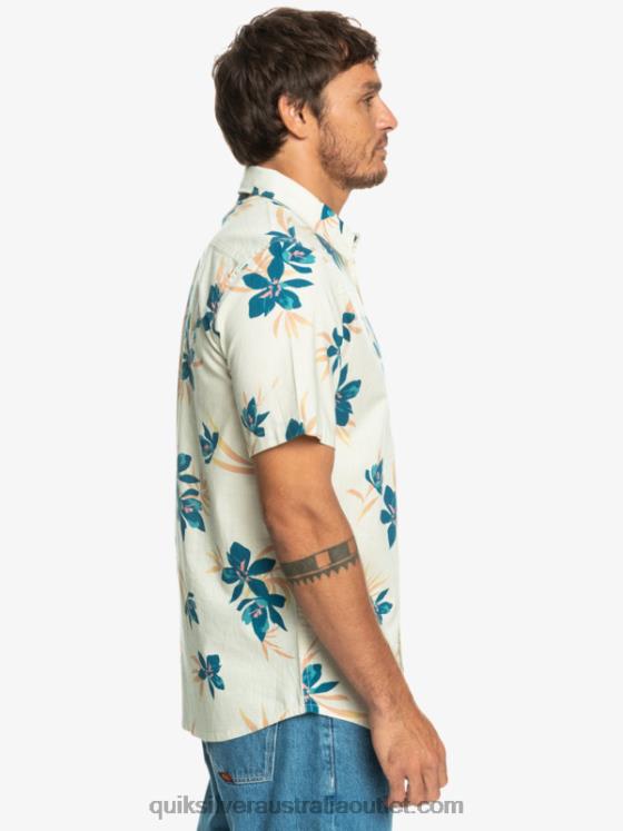 Quiksilver Men Holidazed Short Sleeve Shirt H2N4B1088 birch holidazed