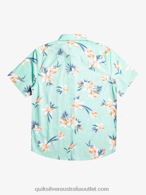 Quiksilver Men Holidazed Short Sleeve Shirt H2N4B1089 beach glass holidazed