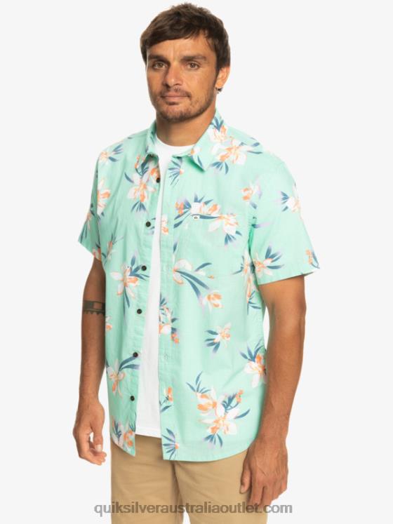 Quiksilver Men Holidazed Short Sleeve Shirt H2N4B1089 beach glass holidazed
