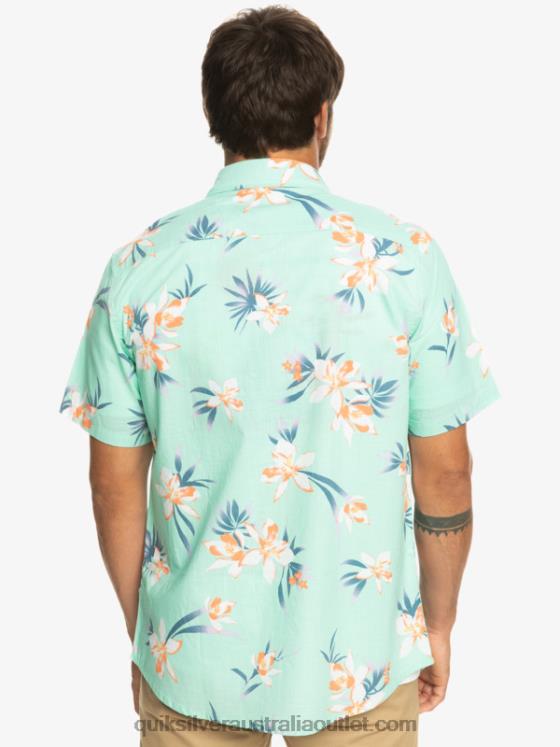 Quiksilver Men Holidazed Short Sleeve Shirt H2N4B1089 beach glass holidazed