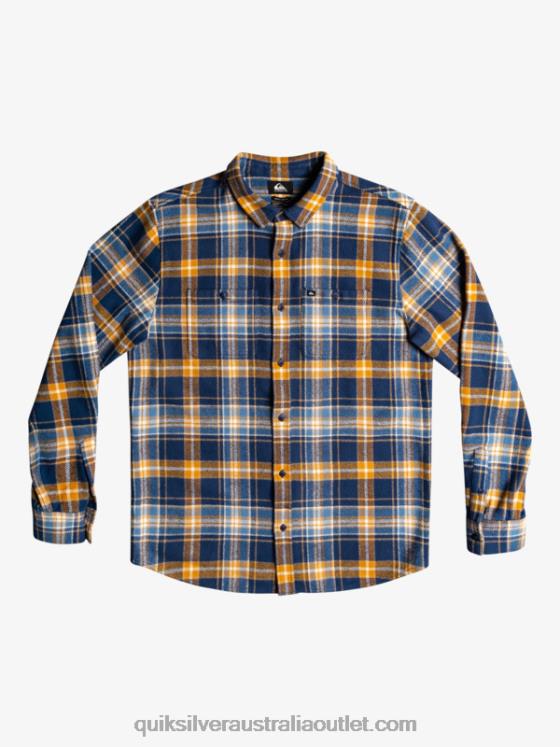 Quiksilver Men Intrepide Explorer Long Sleeve Flannel Shirt H2N4B1770 insignia blue intrepid