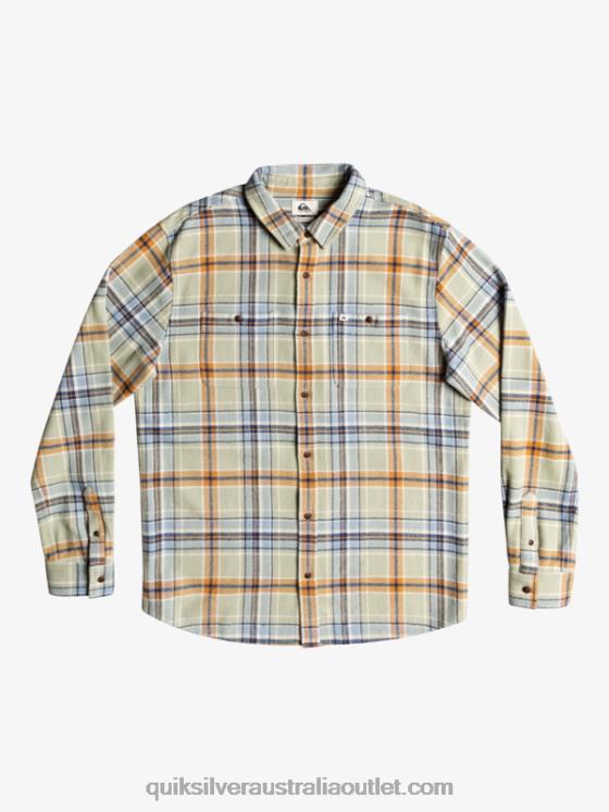 Quiksilver Men Intrepide Explorer Long Sleeve Flannel Shirt H2N4B1772 desert sage intrepid