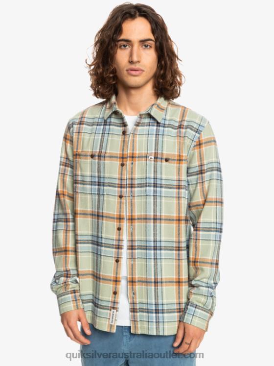 Quiksilver Men Intrepide Explorer Long Sleeve Flannel Shirt H2N4B1772 desert sage intrepid