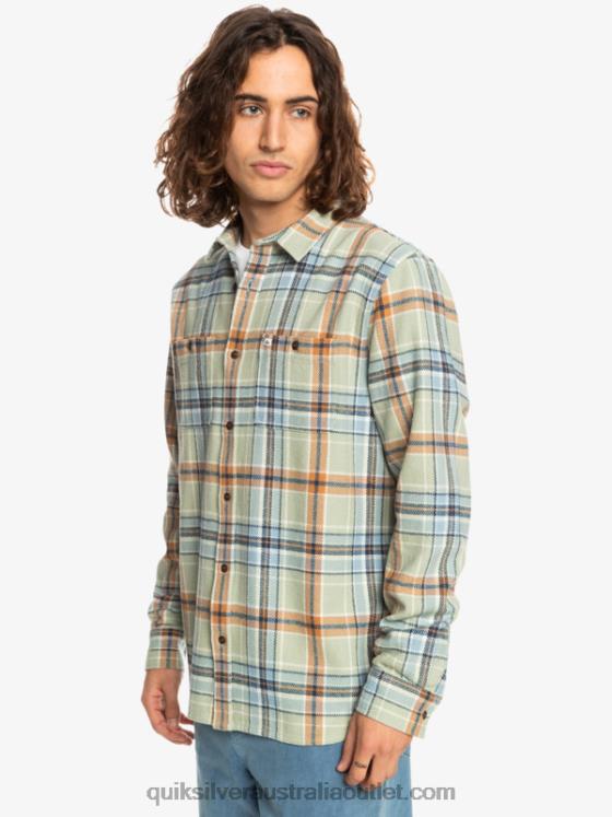 Quiksilver Men Intrepide Explorer Long Sleeve Flannel Shirt H2N4B1772 desert sage intrepid