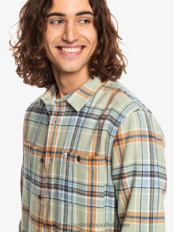 Quiksilver Men Intrepide Explorer Long Sleeve Flannel Shirt H2N4B1772 desert sage intrepid