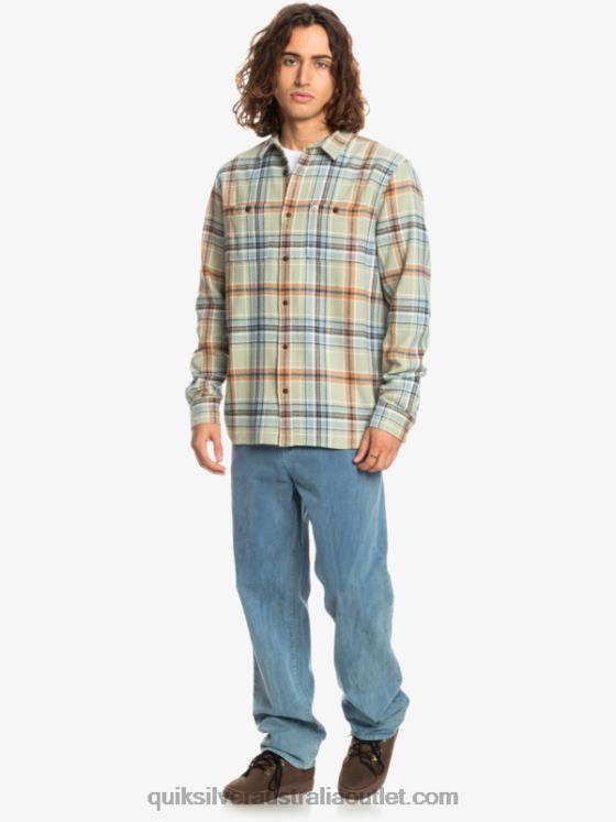 Quiksilver Men Intrepide Explorer Long Sleeve Flannel Shirt H2N4B1772 desert sage intrepid