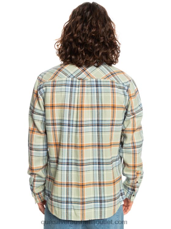 Quiksilver Men Intrepide Explorer Long Sleeve Flannel Shirt H2N4B1772 desert sage intrepid