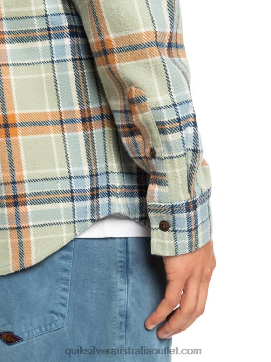 Quiksilver Men Intrepide Explorer Long Sleeve Flannel Shirt H2N4B1772 desert sage intrepid